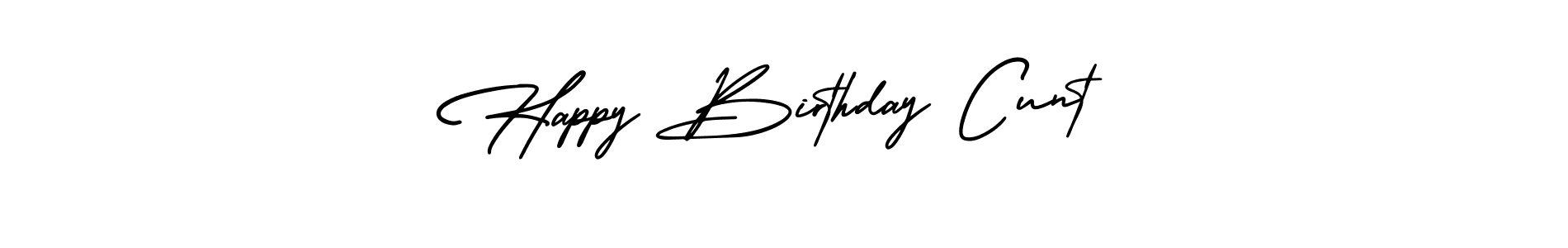 Also we have Happy Birthday Cunt name is the best signature style. Create professional handwritten signature collection using AmerikaSignatureDemo-Regular autograph style. Happy Birthday Cunt signature style 3 images and pictures png