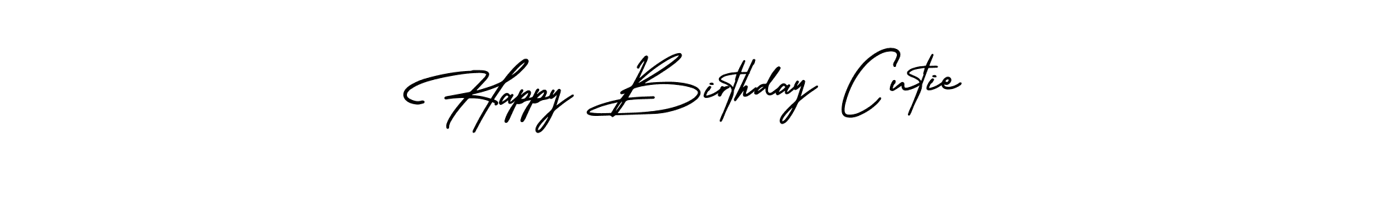 It looks lik you need a new signature style for name Happy Birthday Cutie. Design unique handwritten (AmerikaSignatureDemo-Regular) signature with our free signature maker in just a few clicks. Happy Birthday Cutie signature style 3 images and pictures png