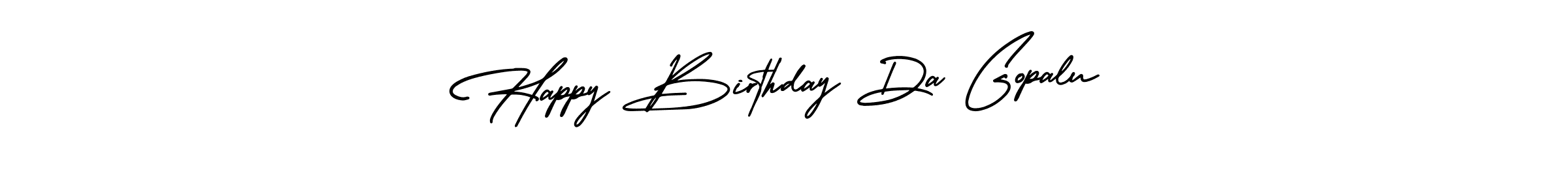 Create a beautiful signature design for name Happy Birthday Da Gopalu. With this signature (AmerikaSignatureDemo-Regular) fonts, you can make a handwritten signature for free. Happy Birthday Da Gopalu signature style 3 images and pictures png