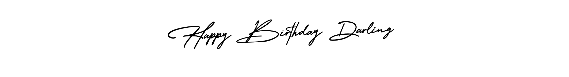 This is the best signature style for the Happy Birthday Darling name. Also you like these signature font (AmerikaSignatureDemo-Regular). Mix name signature. Happy Birthday Darling signature style 3 images and pictures png