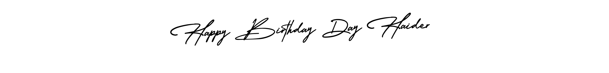 Also we have Happy Birthday Day Haider name is the best signature style. Create professional handwritten signature collection using AmerikaSignatureDemo-Regular autograph style. Happy Birthday Day Haider signature style 3 images and pictures png