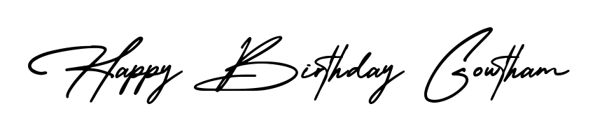 Check out images of Autograph of Happy Birthday Gowtham name. Actor Happy Birthday Gowtham Signature Style. AmerikaSignatureDemo-Regular is a professional sign style online. Happy Birthday Gowtham signature style 3 images and pictures png