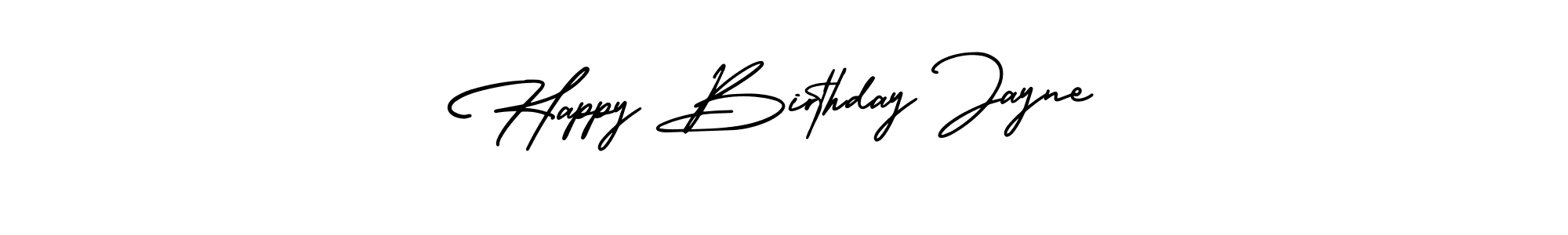 Similarly AmerikaSignatureDemo-Regular is the best handwritten signature design. Signature creator online .You can use it as an online autograph creator for name Happy Birthday Jayne. Happy Birthday Jayne signature style 3 images and pictures png