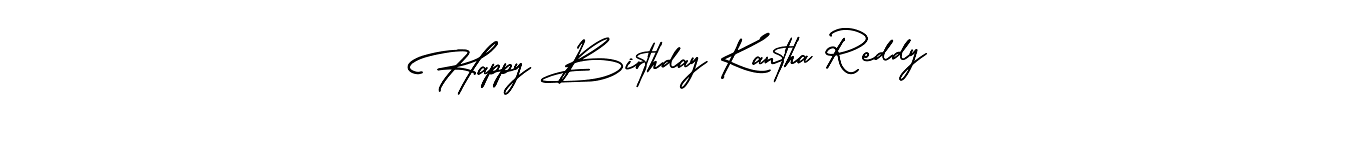 AmerikaSignatureDemo-Regular is a professional signature style that is perfect for those who want to add a touch of class to their signature. It is also a great choice for those who want to make their signature more unique. Get Happy Birthday Kantha Reddy name to fancy signature for free. Happy Birthday Kantha Reddy signature style 3 images and pictures png