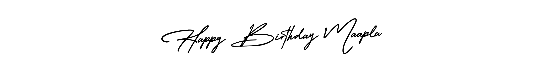 This is the best signature style for the Happy Birthday Maapla name. Also you like these signature font (AmerikaSignatureDemo-Regular). Mix name signature. Happy Birthday Maapla signature style 3 images and pictures png