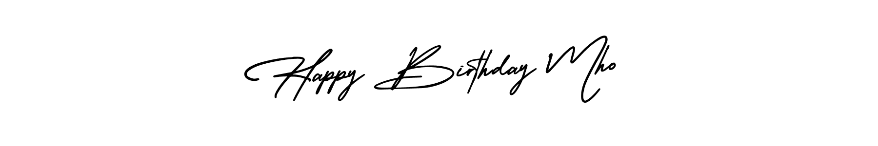 How to Draw Happy Birthday Mho signature style? AmerikaSignatureDemo-Regular is a latest design signature styles for name Happy Birthday Mho. Happy Birthday Mho signature style 3 images and pictures png