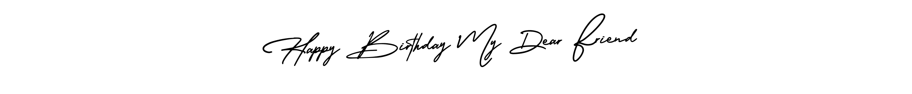 The best way (AmerikaSignatureDemo-Regular) to make a short signature is to pick only two or three words in your name. The name Happy Birthday My Dear Friend include a total of six letters. For converting this name. Happy Birthday My Dear Friend signature style 3 images and pictures png