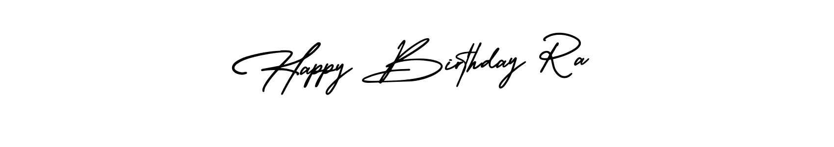 Also we have Happy Birthday Ra name is the best signature style. Create professional handwritten signature collection using AmerikaSignatureDemo-Regular autograph style. Happy Birthday Ra signature style 3 images and pictures png