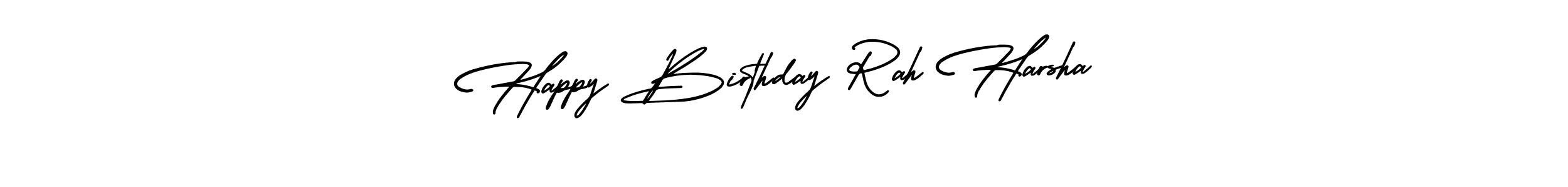 Also we have Happy Birthday Rah Harsha name is the best signature style. Create professional handwritten signature collection using AmerikaSignatureDemo-Regular autograph style. Happy Birthday Rah Harsha signature style 3 images and pictures png