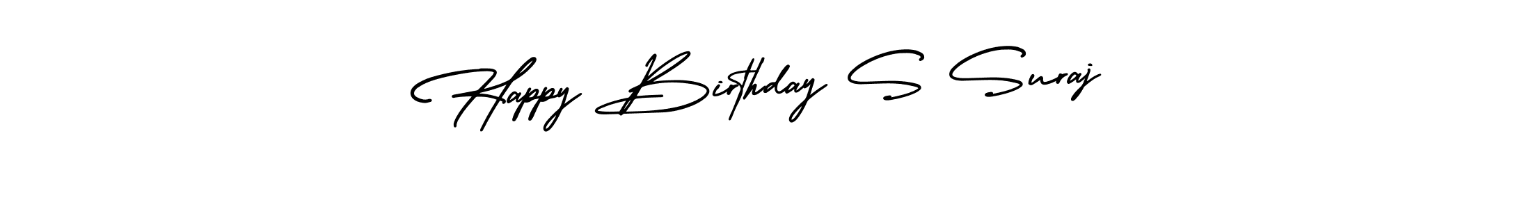 Check out images of Autograph of Happy Birthday S Suraj name. Actor Happy Birthday S Suraj Signature Style. AmerikaSignatureDemo-Regular is a professional sign style online. Happy Birthday S Suraj signature style 3 images and pictures png
