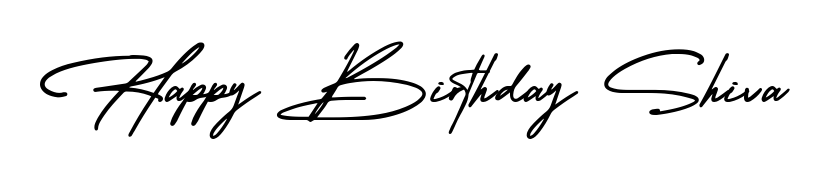 Enhance your business communications with Happy Birthday Shiva signature in AmerikaSignatureDemo-Regular lettering. Clean, modern, and universally compatible. Happy Birthday Shiva signature style 3 images and pictures png