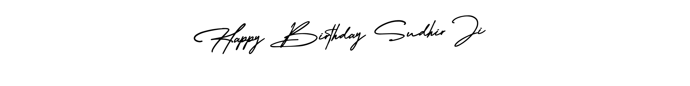 Use a signature maker to create a handwritten signature online. With this signature software, you can design (AmerikaSignatureDemo-Regular) your own signature for name Happy Birthday Sudhir Ji. Happy Birthday Sudhir Ji signature style 3 images and pictures png