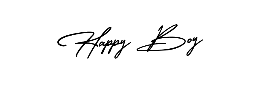 How to make Happy Boy signature? AmerikaSignatureDemo-Regular is a professional autograph style. Create handwritten signature for Happy Boy name. Happy Boy signature style 3 images and pictures png