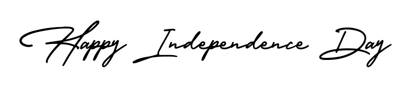You should practise on your own different ways (AmerikaSignatureDemo-Regular) to write your name (Happy Independence Day) in signature. Don't let someone else do it for you. Happy Independence Day signature style 3 images and pictures png