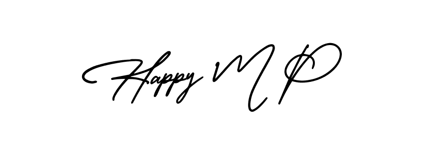 You can use this online signature creator to create a handwritten signature for the name Happy M P. This is the best online autograph maker. Happy M P signature style 3 images and pictures png