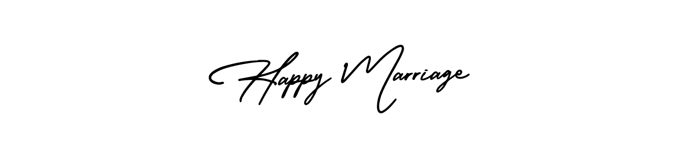 Design your own signature with our free online signature maker. With this signature software, you can create a handwritten (AmerikaSignatureDemo-Regular) signature for name Happy Marriage. Happy Marriage signature style 3 images and pictures png