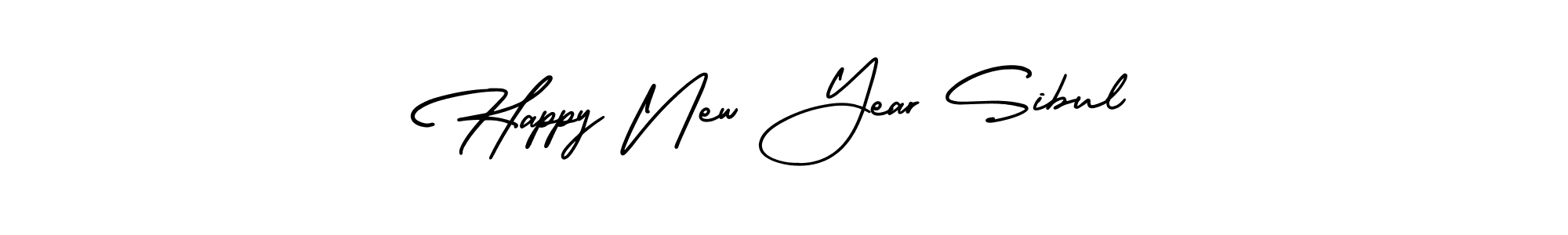 The best way (AmerikaSignatureDemo-Regular) to make a short signature is to pick only two or three words in your name. The name Happy New Year Sibul include a total of six letters. For converting this name. Happy New Year Sibul signature style 3 images and pictures png