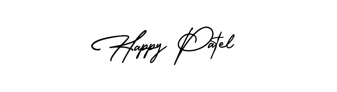 The best way (AmerikaSignatureDemo-Regular) to make a short signature is to pick only two or three words in your name. The name Happy Patel include a total of six letters. For converting this name. Happy Patel signature style 3 images and pictures png