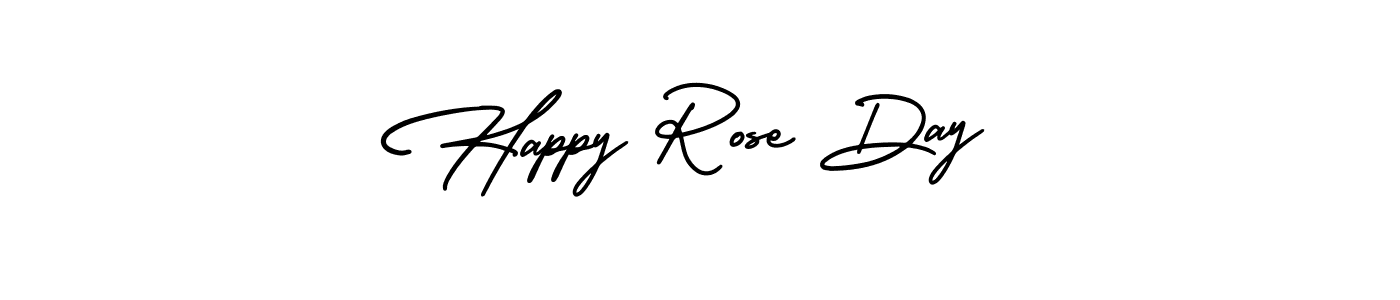 How to make Happy Rose Day signature? AmerikaSignatureDemo-Regular is a professional autograph style. Create handwritten signature for Happy Rose Day name. Happy Rose Day signature style 3 images and pictures png