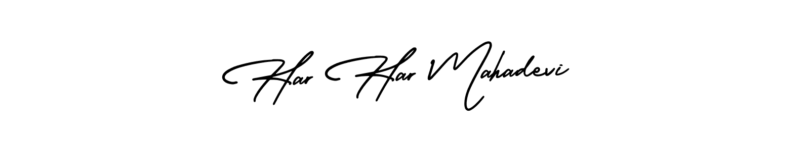 Make a beautiful signature design for name Har Har Mahadevi. With this signature (AmerikaSignatureDemo-Regular) style, you can create a handwritten signature for free. Har Har Mahadevi signature style 3 images and pictures png