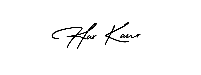 The best way (AmerikaSignatureDemo-Regular) to make a short signature is to pick only two or three words in your name. The name Har Kaur include a total of six letters. For converting this name. Har Kaur signature style 3 images and pictures png