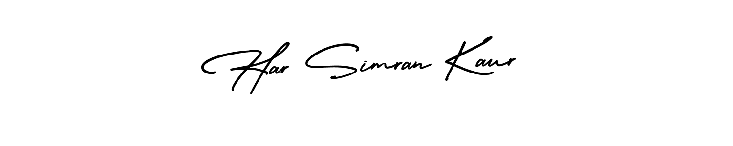 Use a signature maker to create a handwritten signature online. With this signature software, you can design (AmerikaSignatureDemo-Regular) your own signature for name Har Simran Kaur. Har Simran Kaur signature style 3 images and pictures png