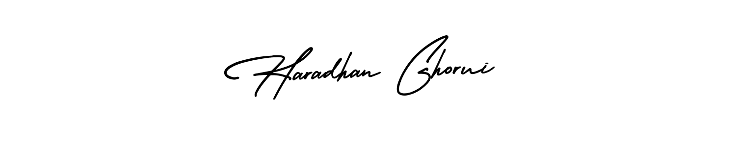 Also You can easily find your signature by using the search form. We will create Haradhan Ghorui name handwritten signature images for you free of cost using AmerikaSignatureDemo-Regular sign style. Haradhan Ghorui signature style 3 images and pictures png