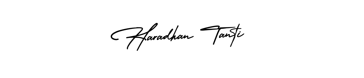 How to make Haradhan Tanti name signature. Use AmerikaSignatureDemo-Regular style for creating short signs online. This is the latest handwritten sign. Haradhan Tanti signature style 3 images and pictures png