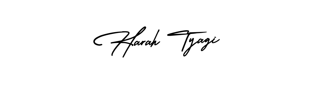 How to make Harah Tyagi signature? AmerikaSignatureDemo-Regular is a professional autograph style. Create handwritten signature for Harah Tyagi name. Harah Tyagi signature style 3 images and pictures png