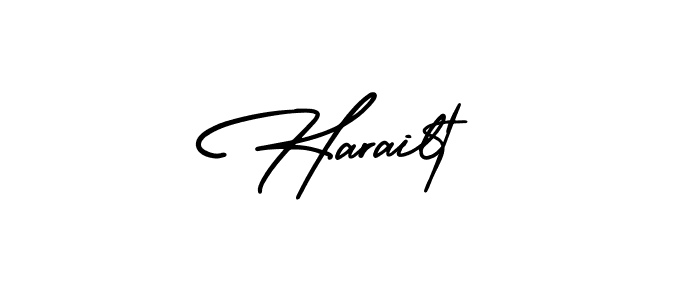 Design your own signature with our free online signature maker. With this signature software, you can create a handwritten (AmerikaSignatureDemo-Regular) signature for name Harailt. Harailt signature style 3 images and pictures png