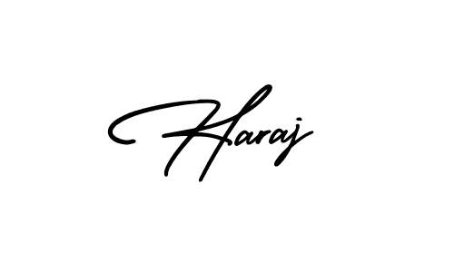 Design your own signature with our free online signature maker. With this signature software, you can create a handwritten (AmerikaSignatureDemo-Regular) signature for name Haraj. Haraj signature style 3 images and pictures png