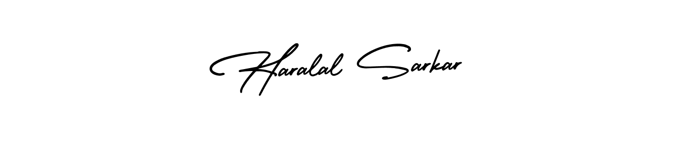 You should practise on your own different ways (AmerikaSignatureDemo-Regular) to write your name (Haralal Sarkar) in signature. don't let someone else do it for you. Haralal Sarkar signature style 3 images and pictures png
