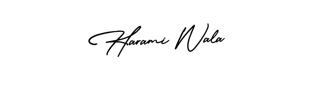 Make a beautiful signature design for name Harami Wala. With this signature (AmerikaSignatureDemo-Regular) style, you can create a handwritten signature for free. Harami Wala signature style 3 images and pictures png