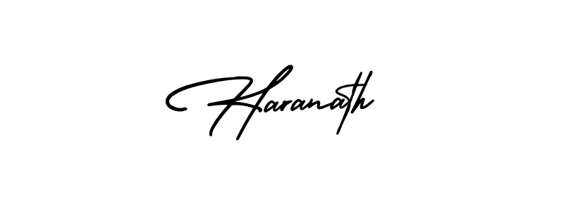 Haranath stylish signature style. Best Handwritten Sign (AmerikaSignatureDemo-Regular) for my name. Handwritten Signature Collection Ideas for my name Haranath. Haranath signature style 3 images and pictures png