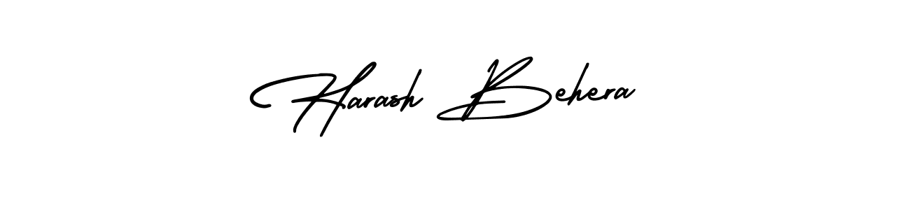 Create a beautiful signature design for name Harash Behera. With this signature (AmerikaSignatureDemo-Regular) fonts, you can make a handwritten signature for free. Harash Behera signature style 3 images and pictures png