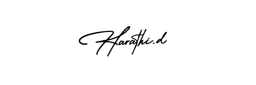 Make a beautiful signature design for name Harathi.d. With this signature (AmerikaSignatureDemo-Regular) style, you can create a handwritten signature for free. Harathi.d signature style 3 images and pictures png