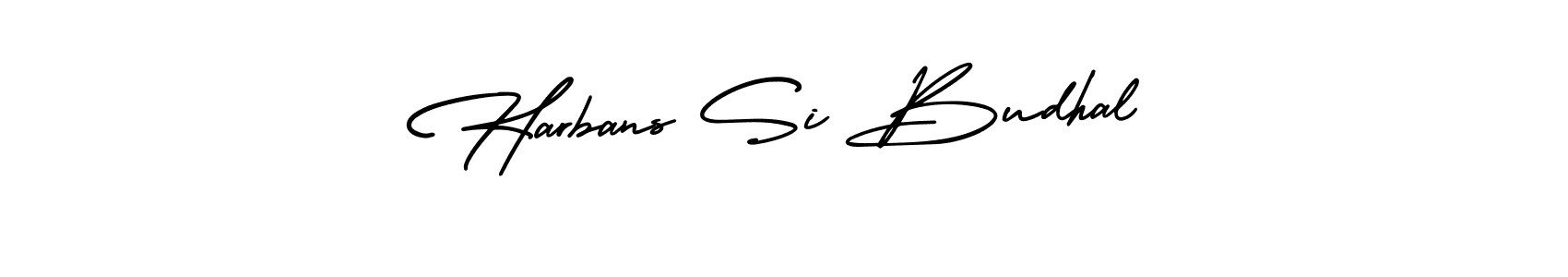 Make a beautiful signature design for name Harbans Si Budhal. With this signature (AmerikaSignatureDemo-Regular) style, you can create a handwritten signature for free. Harbans Si Budhal signature style 3 images and pictures png
