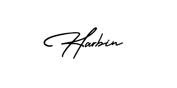 Create a beautiful signature design for name Harbin. With this signature (AmerikaSignatureDemo-Regular) fonts, you can make a handwritten signature for free. Harbin signature style 3 images and pictures png