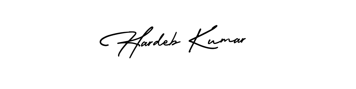 Make a beautiful signature design for name Hardeb Kumar. With this signature (AmerikaSignatureDemo-Regular) style, you can create a handwritten signature for free. Hardeb Kumar signature style 3 images and pictures png