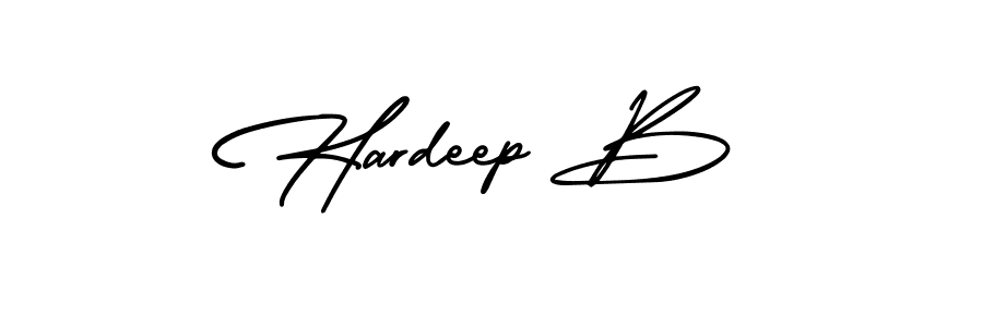 Use a signature maker to create a handwritten signature online. With this signature software, you can design (AmerikaSignatureDemo-Regular) your own signature for name Hardeep B. Hardeep B signature style 3 images and pictures png