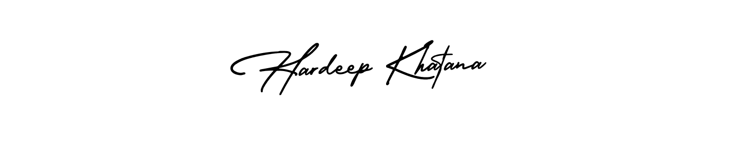 Use a signature maker to create a handwritten signature online. With this signature software, you can design (AmerikaSignatureDemo-Regular) your own signature for name Hardeep Khatana. Hardeep Khatana signature style 3 images and pictures png