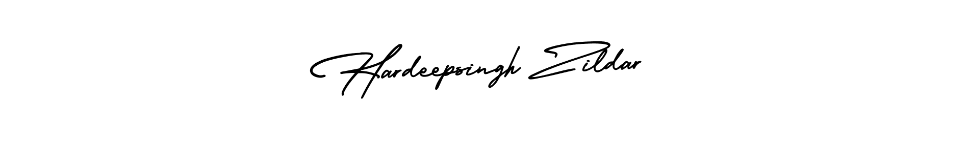 You should practise on your own different ways (AmerikaSignatureDemo-Regular) to write your name (Hardeepsingh Zildar) in signature. don't let someone else do it for you. Hardeepsingh Zildar signature style 3 images and pictures png