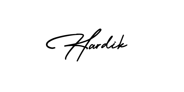 It looks lik you need a new signature style for name Hardik. Design unique handwritten (AmerikaSignatureDemo-Regular) signature with our free signature maker in just a few clicks. Hardik signature style 3 images and pictures png