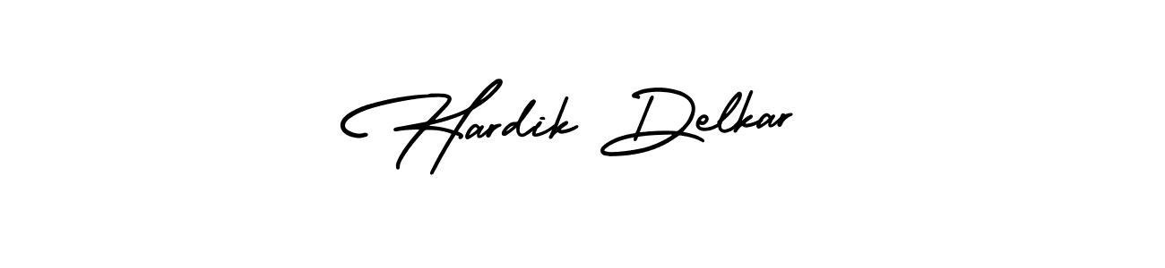 Create a beautiful signature design for name Hardik Delkar. With this signature (AmerikaSignatureDemo-Regular) fonts, you can make a handwritten signature for free. Hardik Delkar signature style 3 images and pictures png
