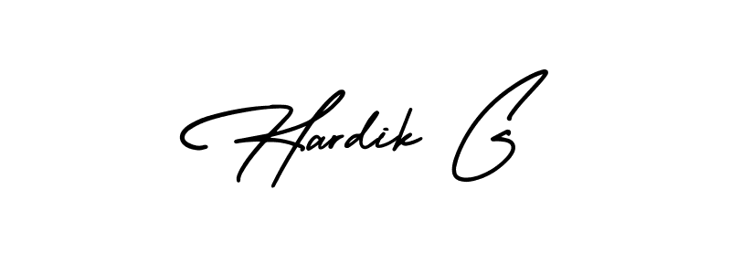 Make a beautiful signature design for name Hardik G. With this signature (AmerikaSignatureDemo-Regular) style, you can create a handwritten signature for free. Hardik G signature style 3 images and pictures png