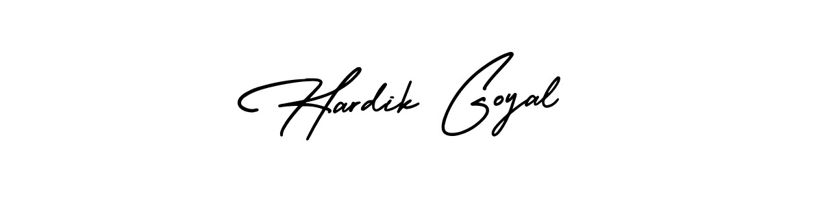 Make a beautiful signature design for name Hardik Goyal. With this signature (AmerikaSignatureDemo-Regular) style, you can create a handwritten signature for free. Hardik Goyal signature style 3 images and pictures png
