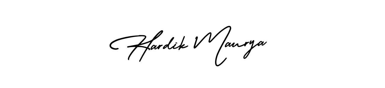 Make a beautiful signature design for name Hardik Maurya. With this signature (AmerikaSignatureDemo-Regular) style, you can create a handwritten signature for free. Hardik Maurya signature style 3 images and pictures png