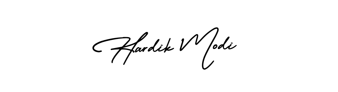 How to make Hardik Modi name signature. Use AmerikaSignatureDemo-Regular style for creating short signs online. This is the latest handwritten sign. Hardik Modi signature style 3 images and pictures png