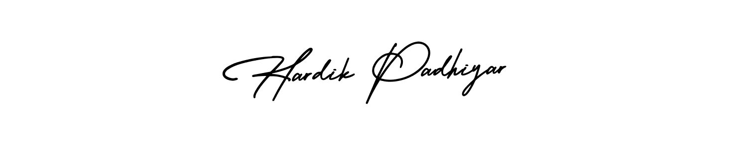 Make a short Hardik Padhiyar signature style. Manage your documents anywhere anytime using AmerikaSignatureDemo-Regular. Create and add eSignatures, submit forms, share and send files easily. Hardik Padhiyar signature style 3 images and pictures png