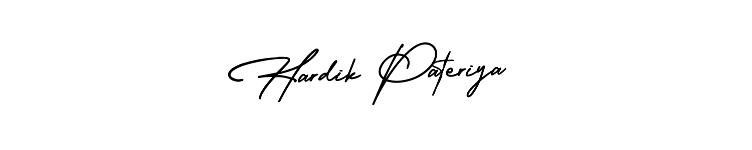 Make a short Hardik Pateriya signature style. Manage your documents anywhere anytime using AmerikaSignatureDemo-Regular. Create and add eSignatures, submit forms, share and send files easily. Hardik Pateriya signature style 3 images and pictures png